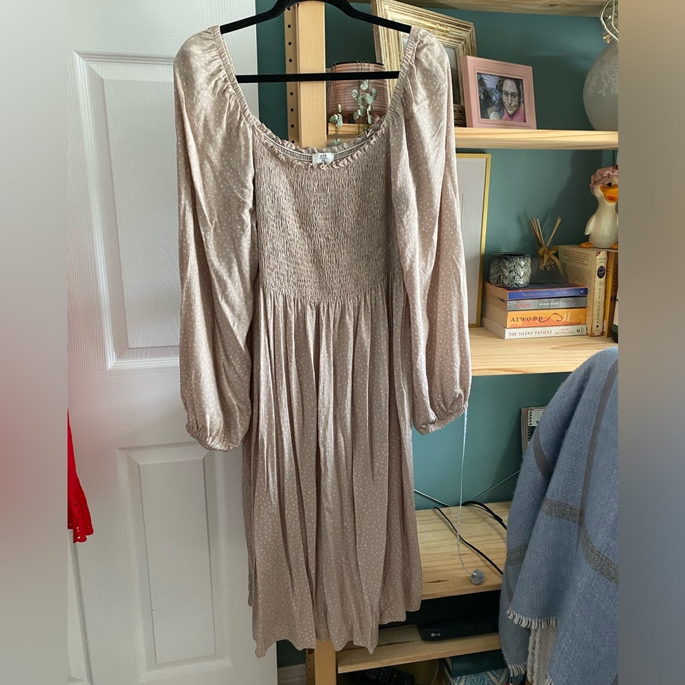Bohemian dress with polka dots